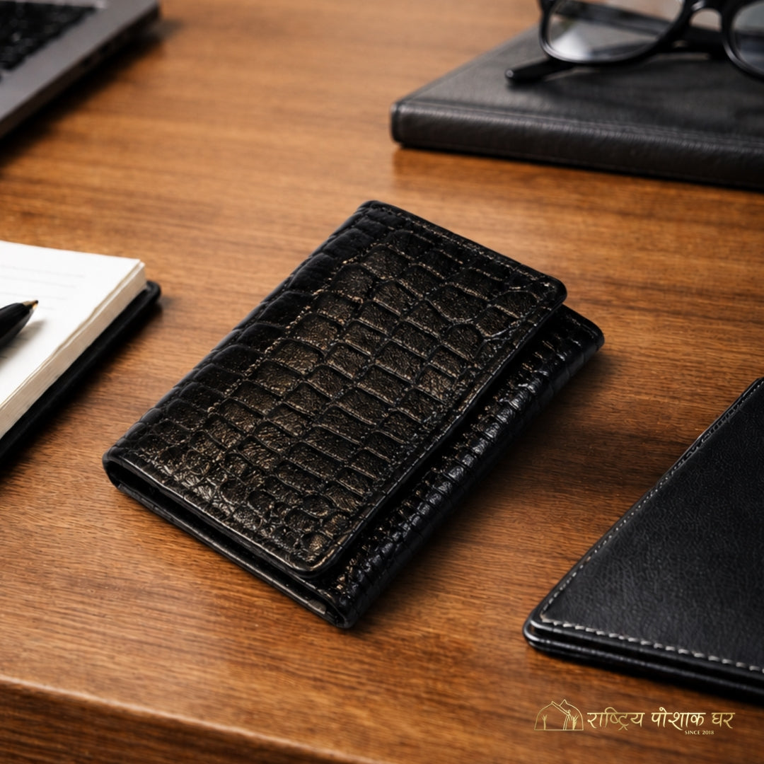 Black Textured Wallet