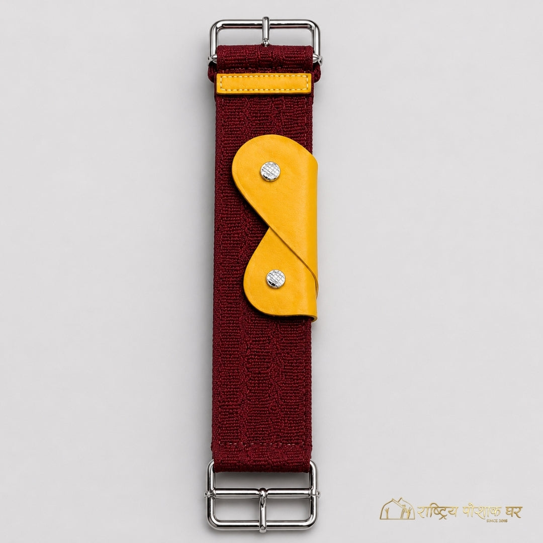 Daura Suruwal Belt – Maroon