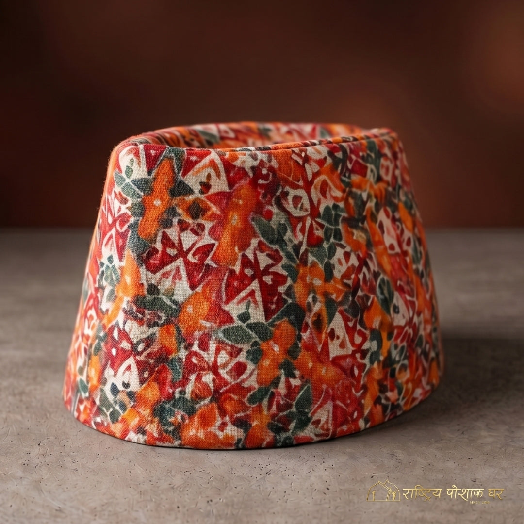 Light Red Dhaka Topi